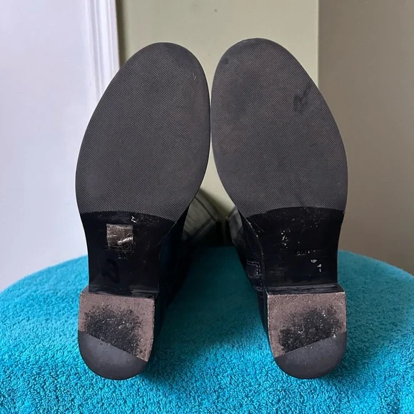 Tory Burch Adeline Women’s Black Leather Riding Boots Sz 8 - Picture 13 of 14